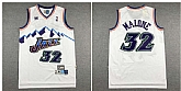 Jazz 32 Karl Malone White Hardwood Classics Jersey,baseball caps,new era cap wholesale,wholesale hats